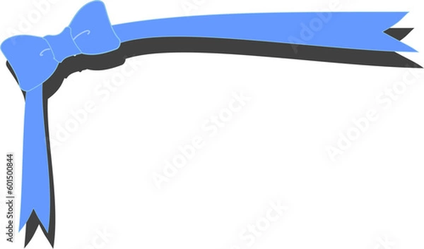 Obraz 角のリボンと影のフレーム