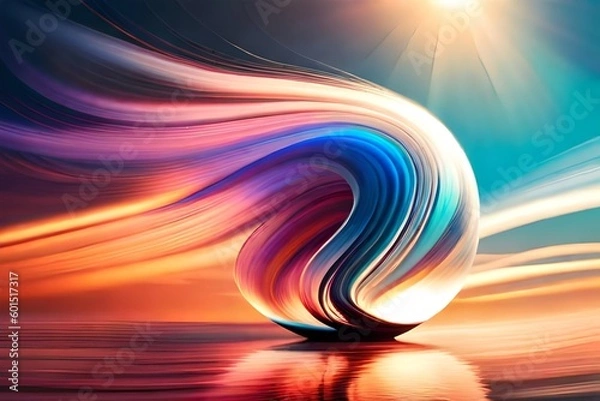 Fototapeta abstract background with waves