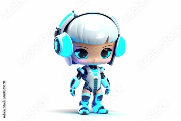 Fototapeta Female Arabic Robotic Gear With Copy Space Generative AI