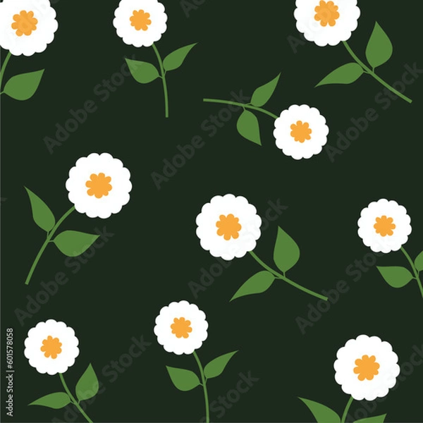 Fototapeta Flower Vector summer seamless pattern garden botanical