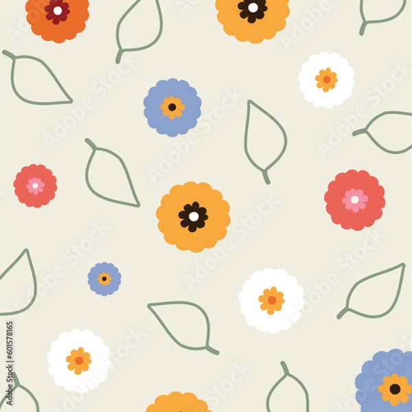 Fototapeta seamless floral pattern
