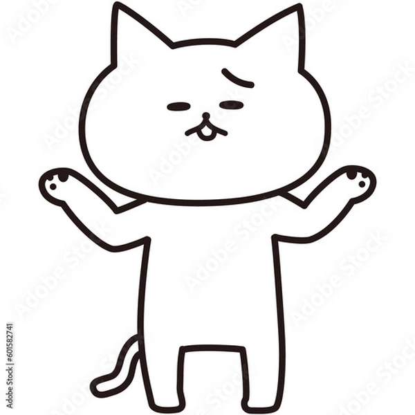 Fototapeta 色加工ok　ねこ素材No.192 やれやれ