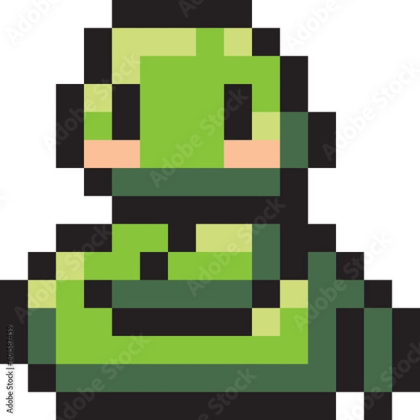 Fototapeta Pixelated Creature Element Snake