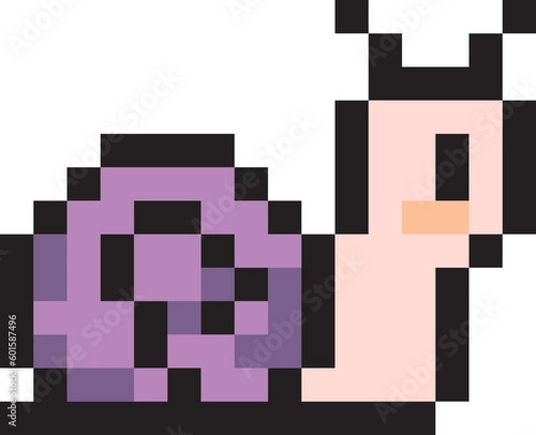 Fototapeta Pixelated Creature Element Snail