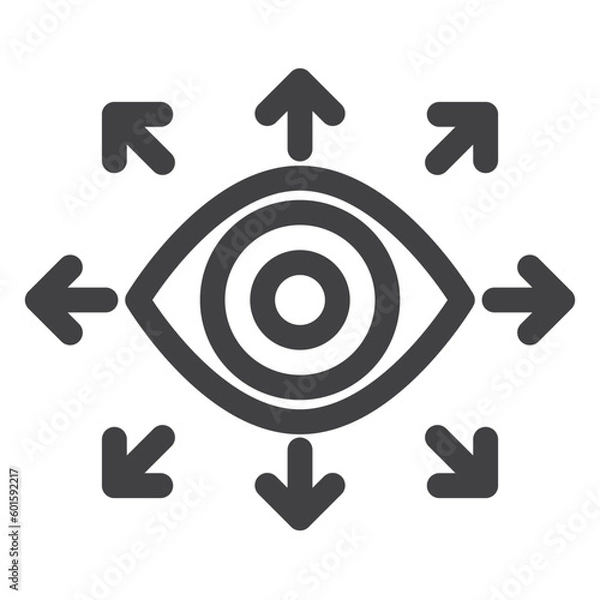 Obraz eye exercise icon, simple thin line icon 