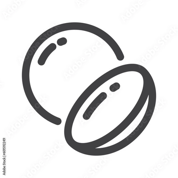 Obraz Contact lens icon, simple thin line icon
