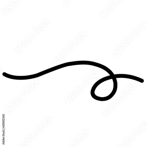 Obraz Simple Curved Doodle Lines