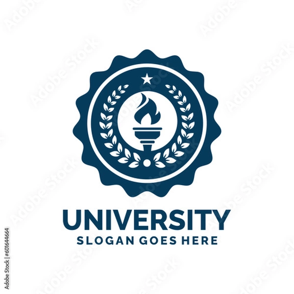 Fototapeta University logo design vector illustration