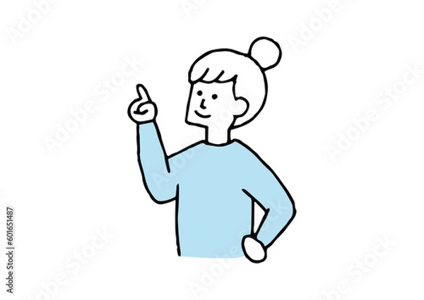 Fototapeta 指さしをする女性