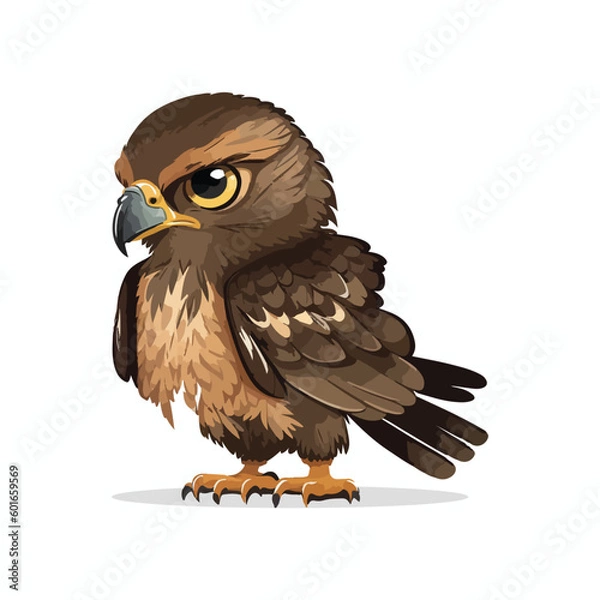 Obraz vector cute buzzard cartoon style