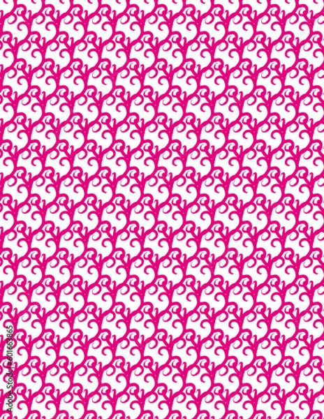 Obraz seamless pattern with hearts Generative Ai