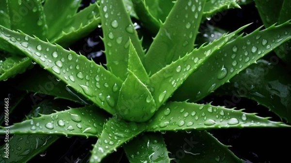 Obraz Wet Aloe Vera fullframe