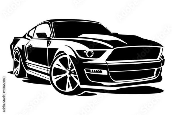 Obraz car isolated on white