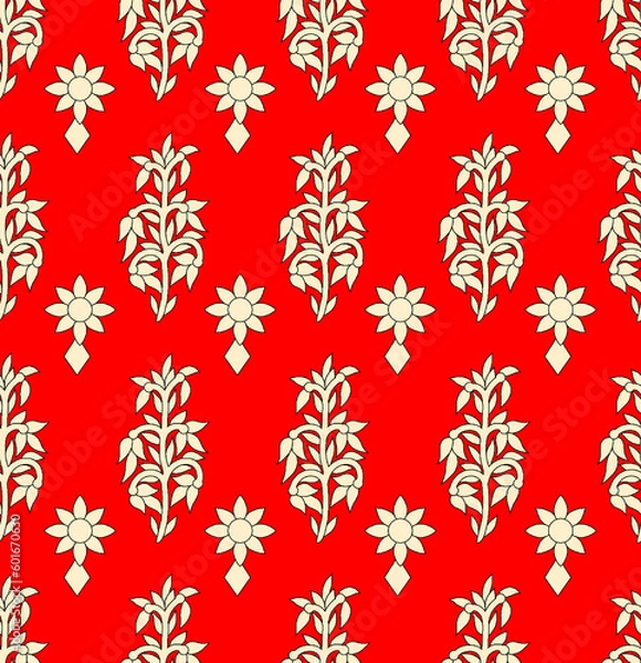 Obraz seamless pattern with red flowers
