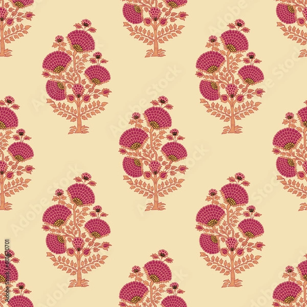 Obraz Digital Textile Design and Beautiful ethnic and Mughal art Pattern and motif, digital print 