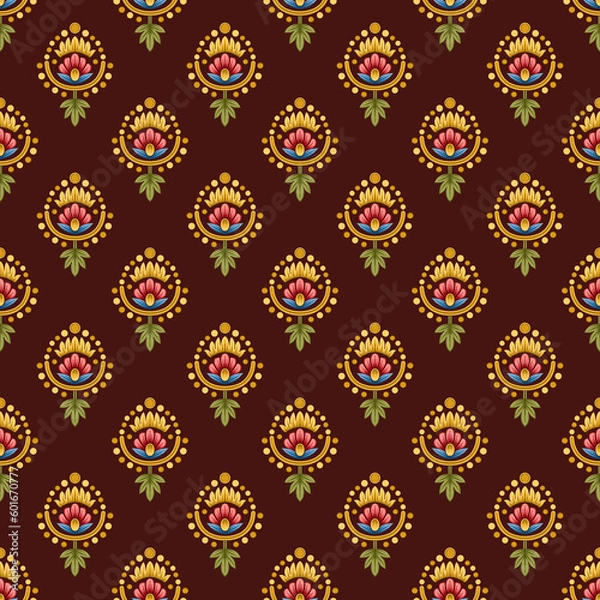 Obraz Digital Textile Design and Beautiful ethnic and Mughal art Pattern and motif, digital print 