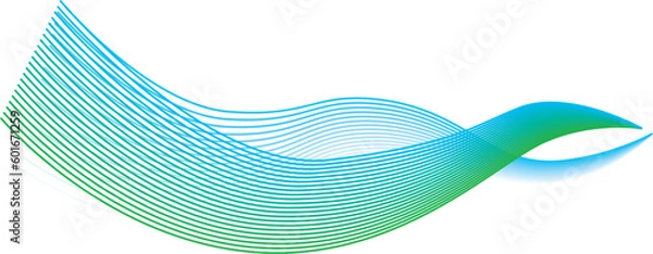 Obraz 線で描いた光や風や波の抽象的なイメージ