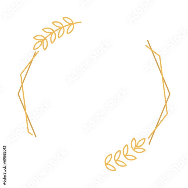 Obraz Polygon Frame with Flower