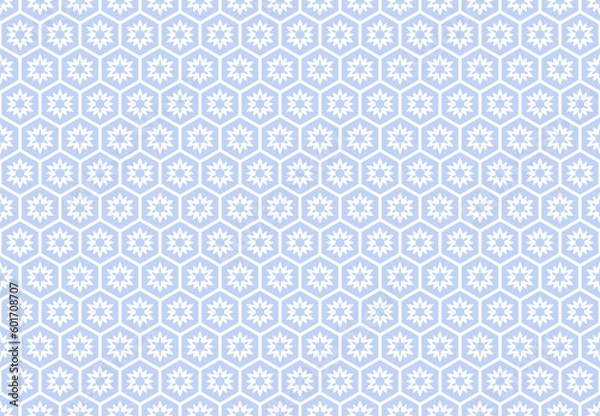 Fototapeta Seamless Blue Geometric Hexagons Pattern. Honeycomb Structure.
