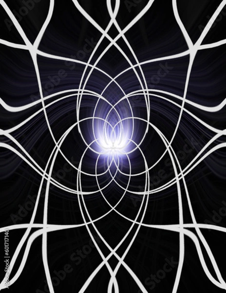 Obraz abstract fractal background generative ai