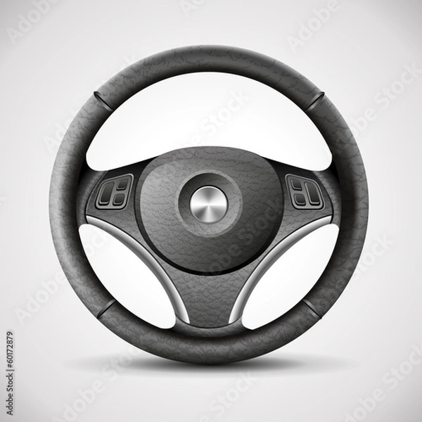 Obraz steering wheel, detailed realistic vector