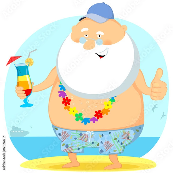 Obraz the old man on vacation