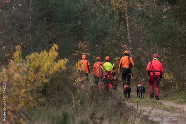Fototapeta Jagdhelfer im Einsatz