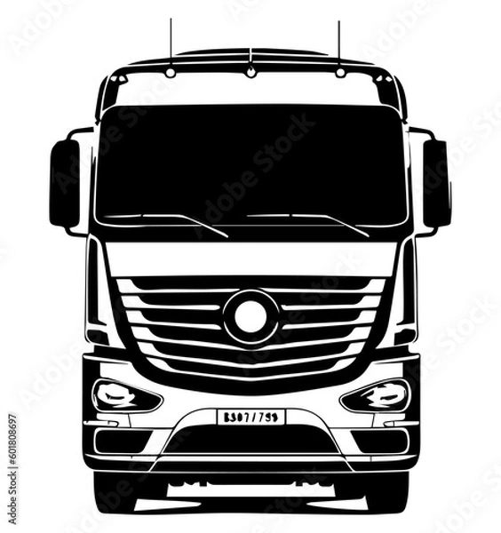 Obraz truck on white background