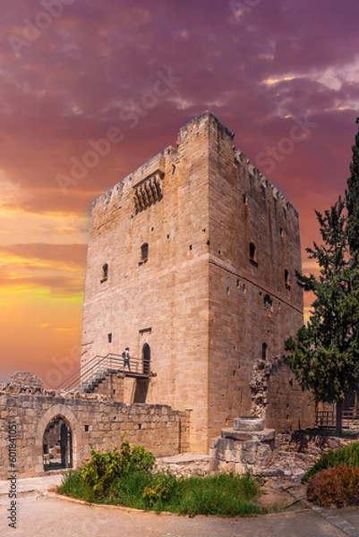 Fototapeta Kolossi Castle in the Limassol area. Sights of Cyprus