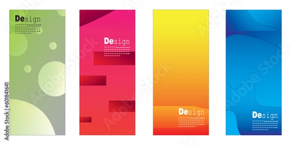 Obraz Set rollup banner template abstract gradient background