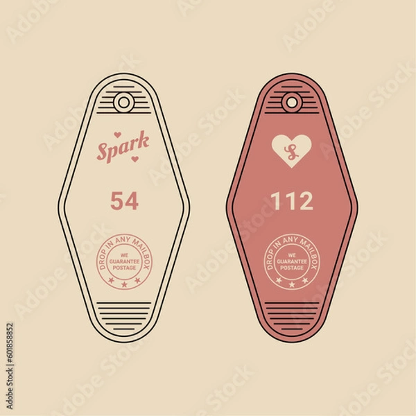 Obraz Spark Love Hotel Room Keychain Vector