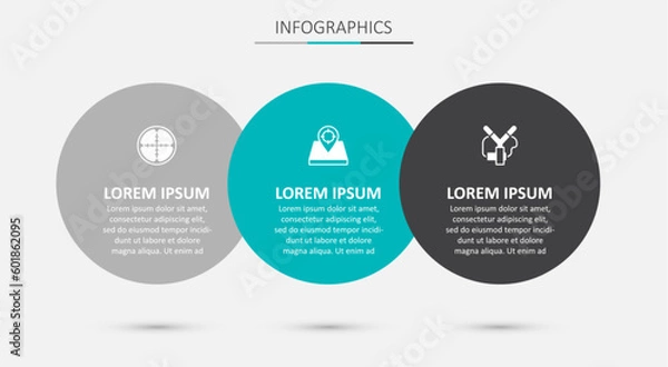 Fototapeta Set Hunt place, Sniper optical sight and Slingshot. Business infographic template. Vector