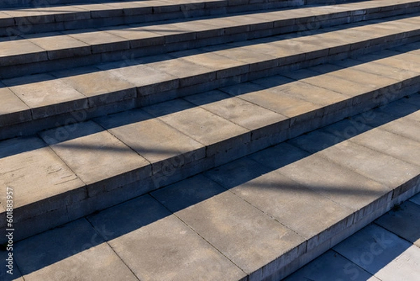 Fototapeta modern concrete staircase with long steps