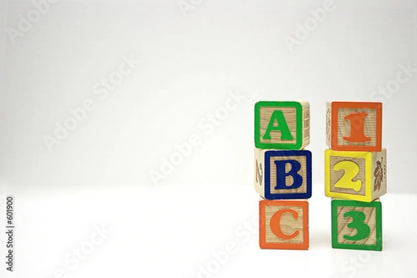 Fototapeta abc 123 right vertical