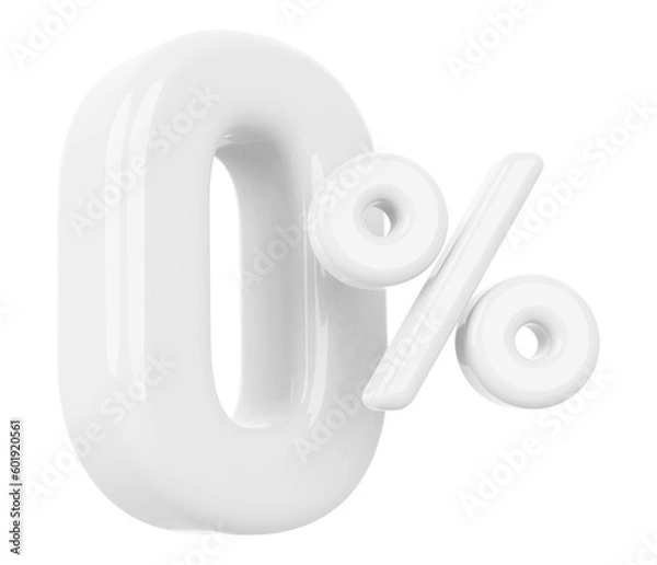 Obraz 0 Number Percent Silver 3d  