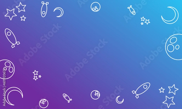 Obraz Gradient color template with curves lines and elements. Vector illustration for presentation background wallpaper.