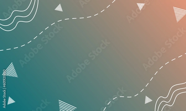 Obraz Gradient color template with curves lines and elements. Vector illustration for presentation background wallpaper.