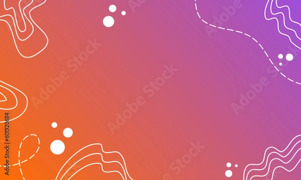 Obraz Gradient color template with curves lines and elements. Vector illustration for presentation background wallpaper.