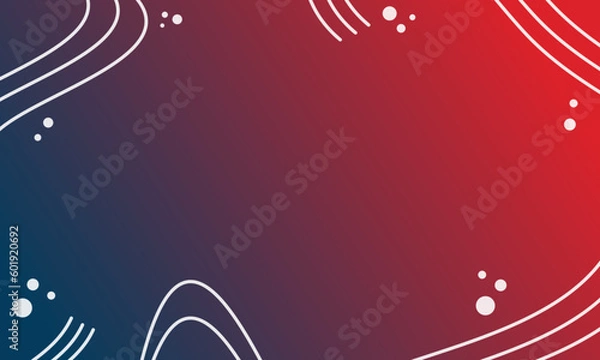 Obraz Gradient color template with curves lines and elements. Vector illustration for presentation background wallpaper.