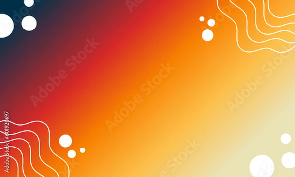 Obraz Gradient color template with curves lines and elements. Vector illustration for presentation background wallpaper.