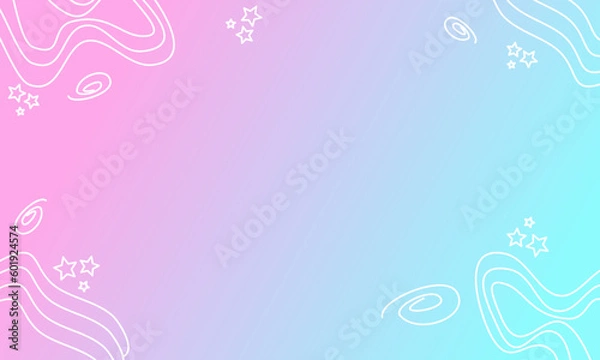 Obraz Gradient color template with curves lines and elements. Vector illustration for presentation background wallpaper.