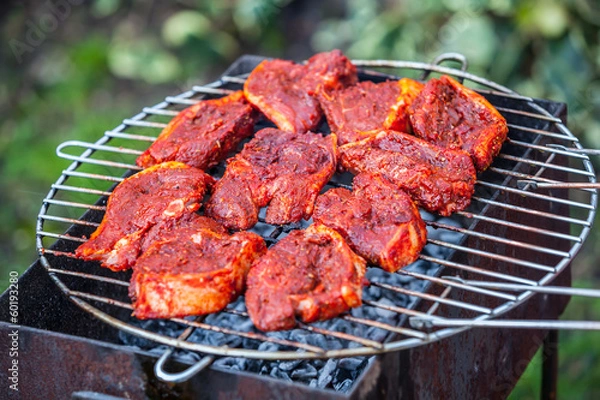 Obraz chops on grill