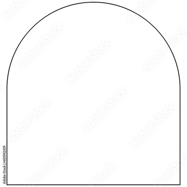 Fototapeta Minimalist rounded rectangle frame