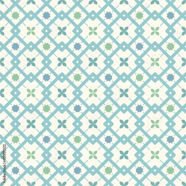 Obraz Moroccan seamless pattern in bright colors. Vector illustration for background.