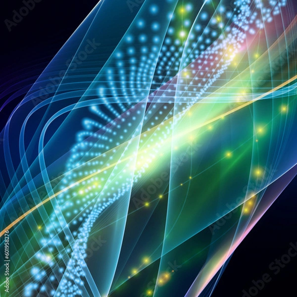 Obraz abstract fractal realms generated AI