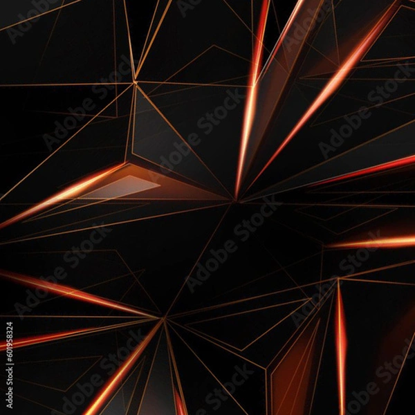 Fototapeta abstract background with glowing lines generated AI