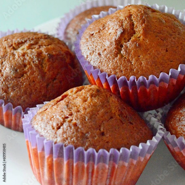 Obraz muffin with chocolate generated AI