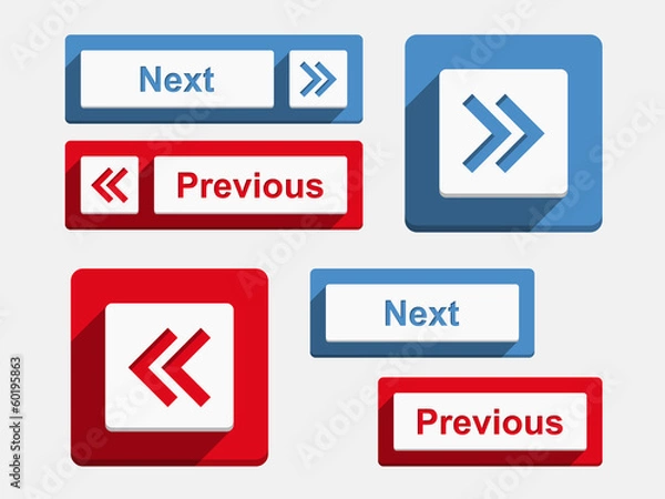 Fototapeta Next and Previous Buttons