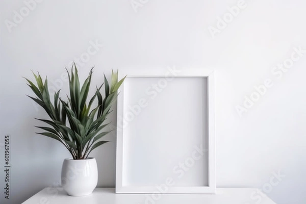 Fototapeta Stylish and minimalist photo frame mockup - The perfect template for showcasing your photography and design ideas