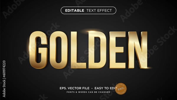 Fototapeta Golden editable text effect
